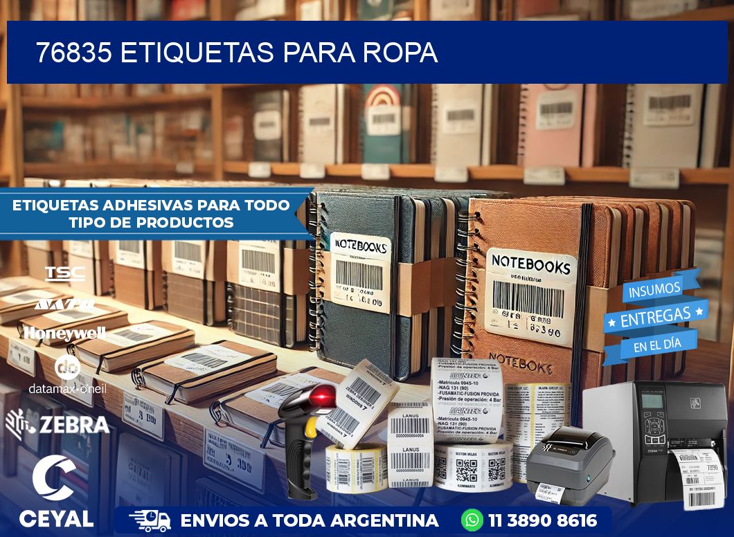 76835 etiquetas para ropa