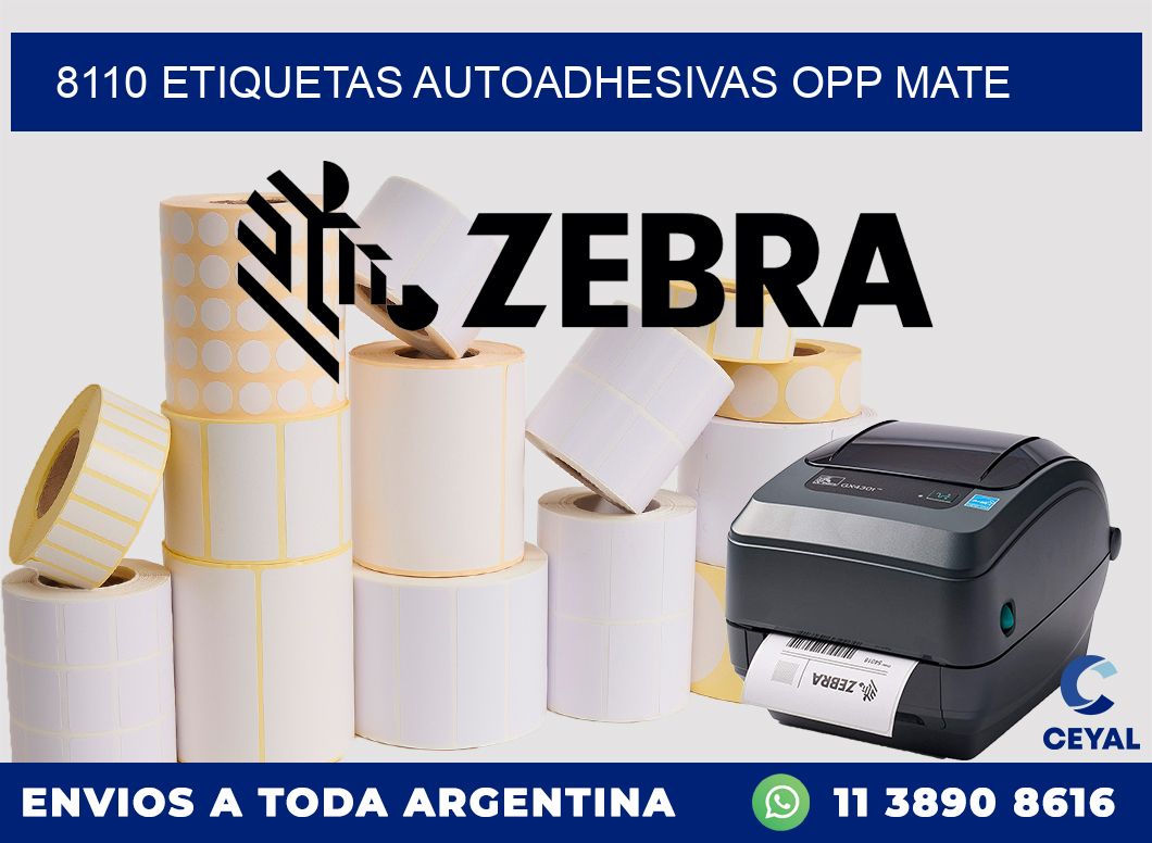 8110 etiquetas autoadhesivas Opp Mate