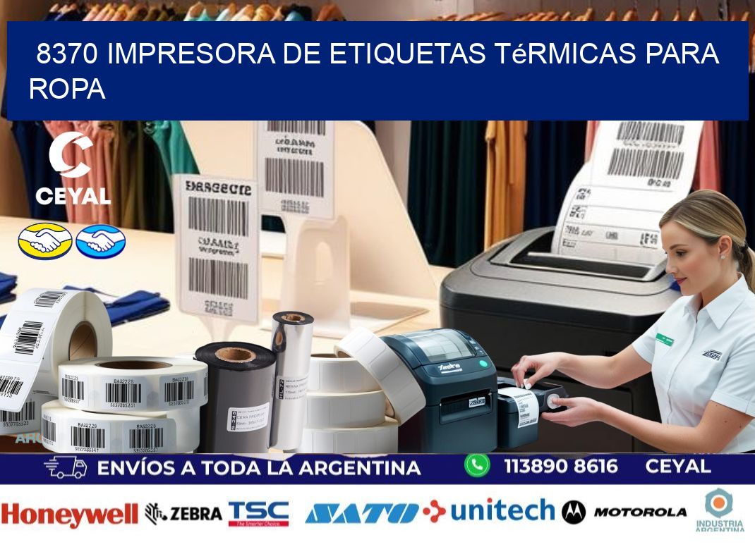 8370 impresora de etiquetas térmicas para ropa