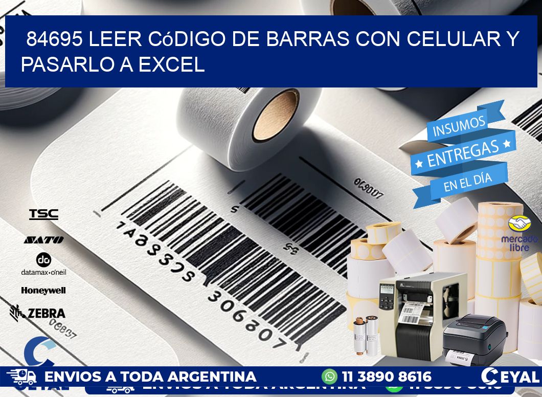 84695 Leer código de barras con celular y pasarlo a Excel