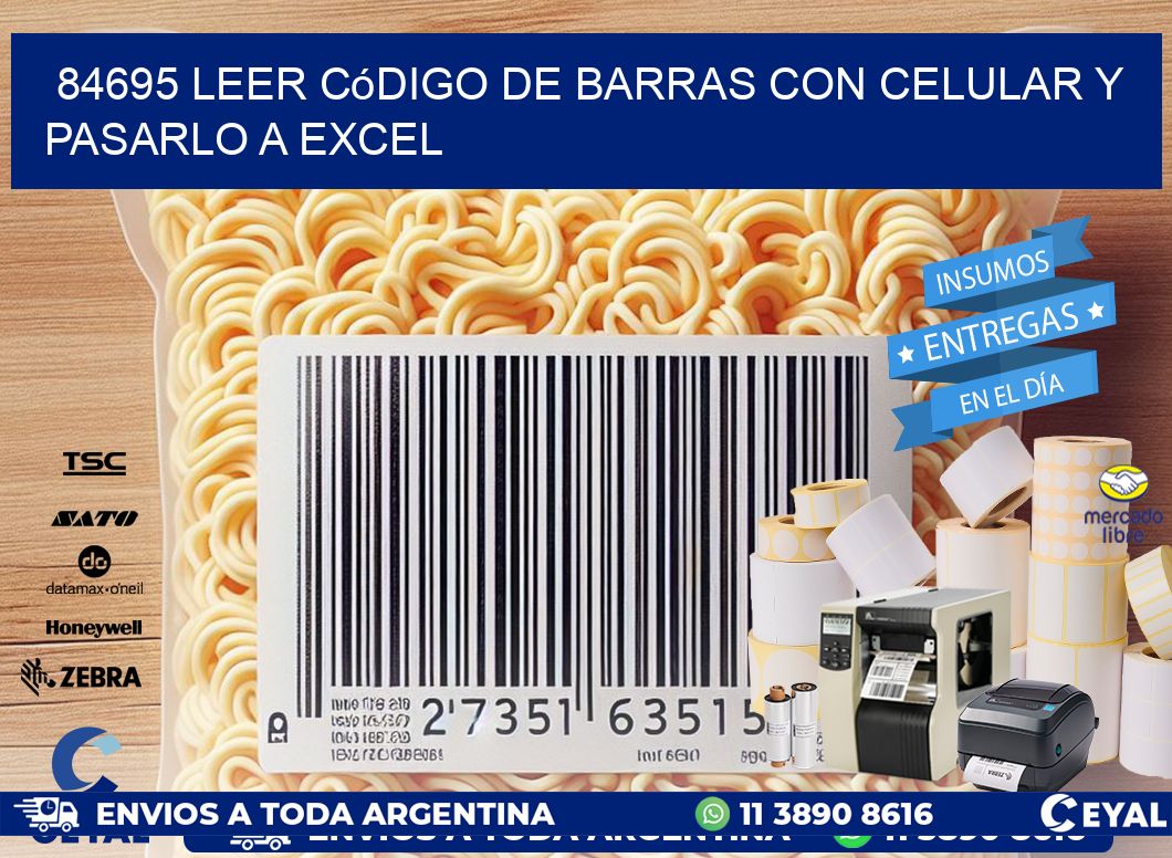 84695 Leer código de barras con celular y pasarlo a Excel