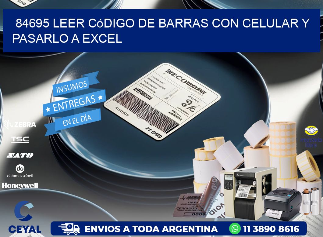 84695 Leer código de barras con celular y pasarlo a Excel