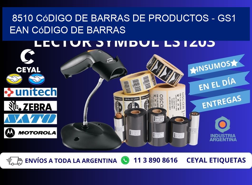 8510 Código de Barras de productos - GS1 ean Código de Barras