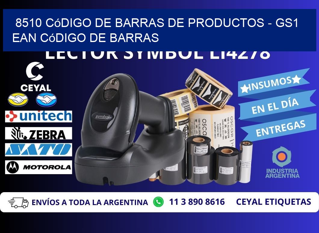 8510 Código de Barras de productos - GS1 ean Código de Barras