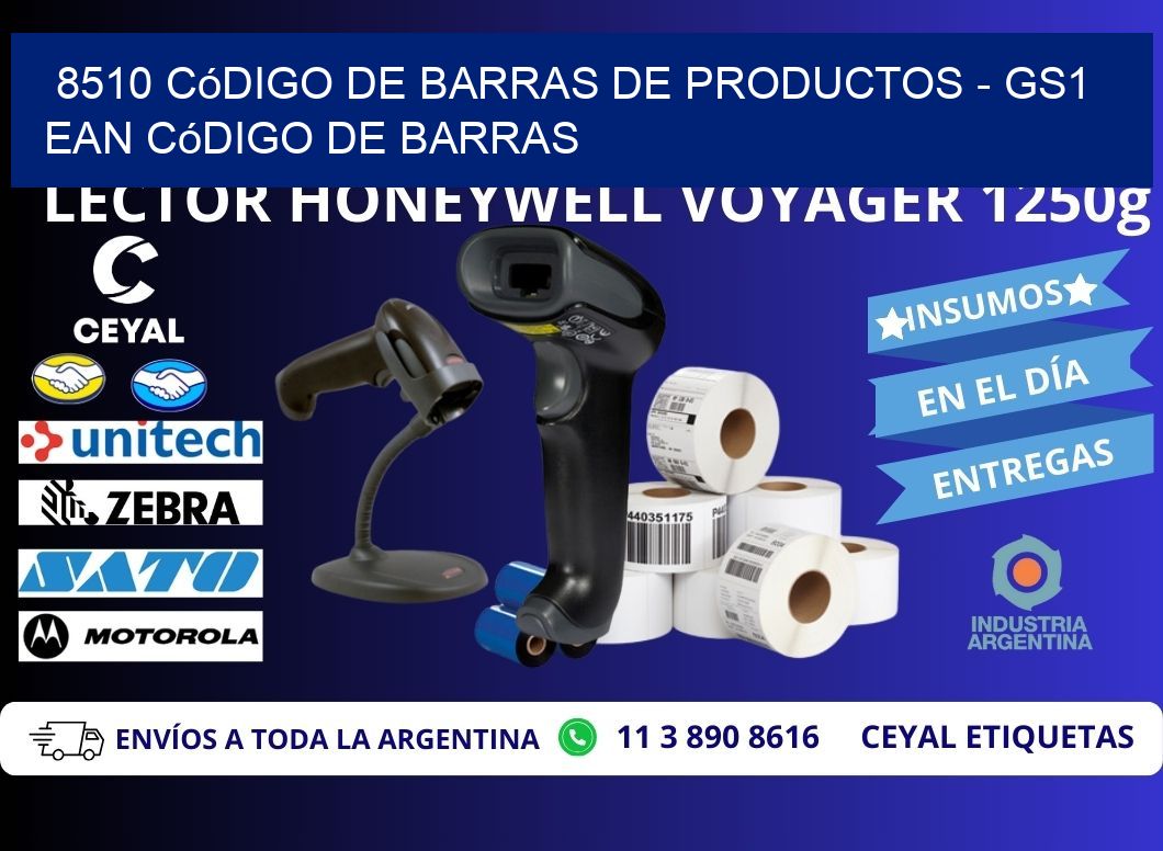 8510 Código de Barras de productos - GS1 ean Código de Barras