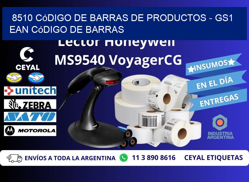8510 Código de Barras de productos - GS1 ean Código de Barras