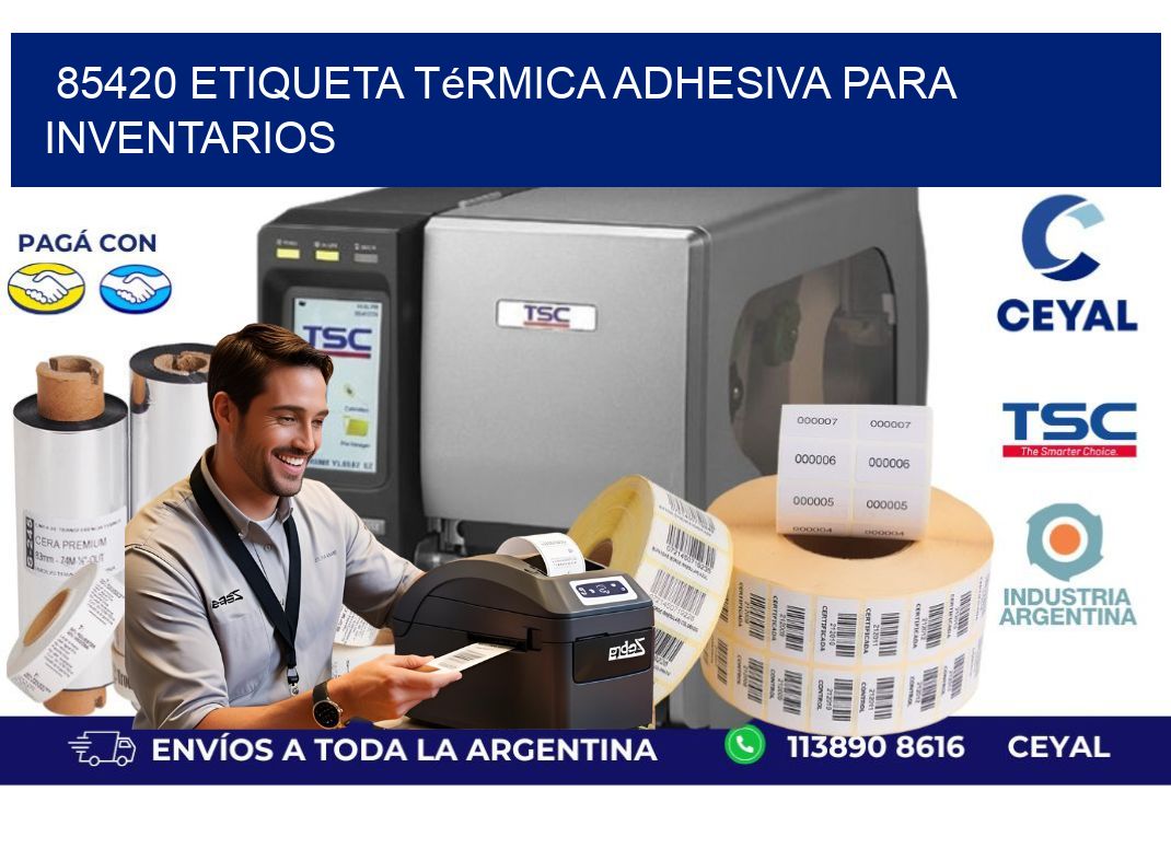 85420 Etiqueta térmica adhesiva para Inventarios