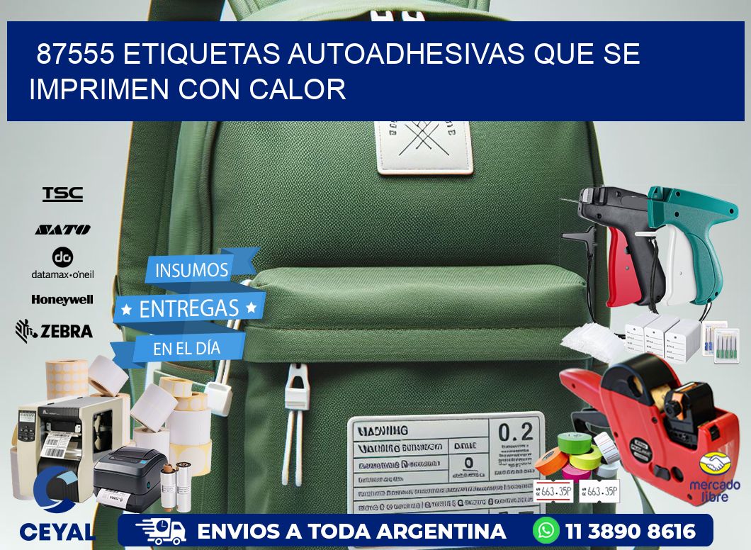 87555 etiquetas autoadhesivas que se imprimen con calor