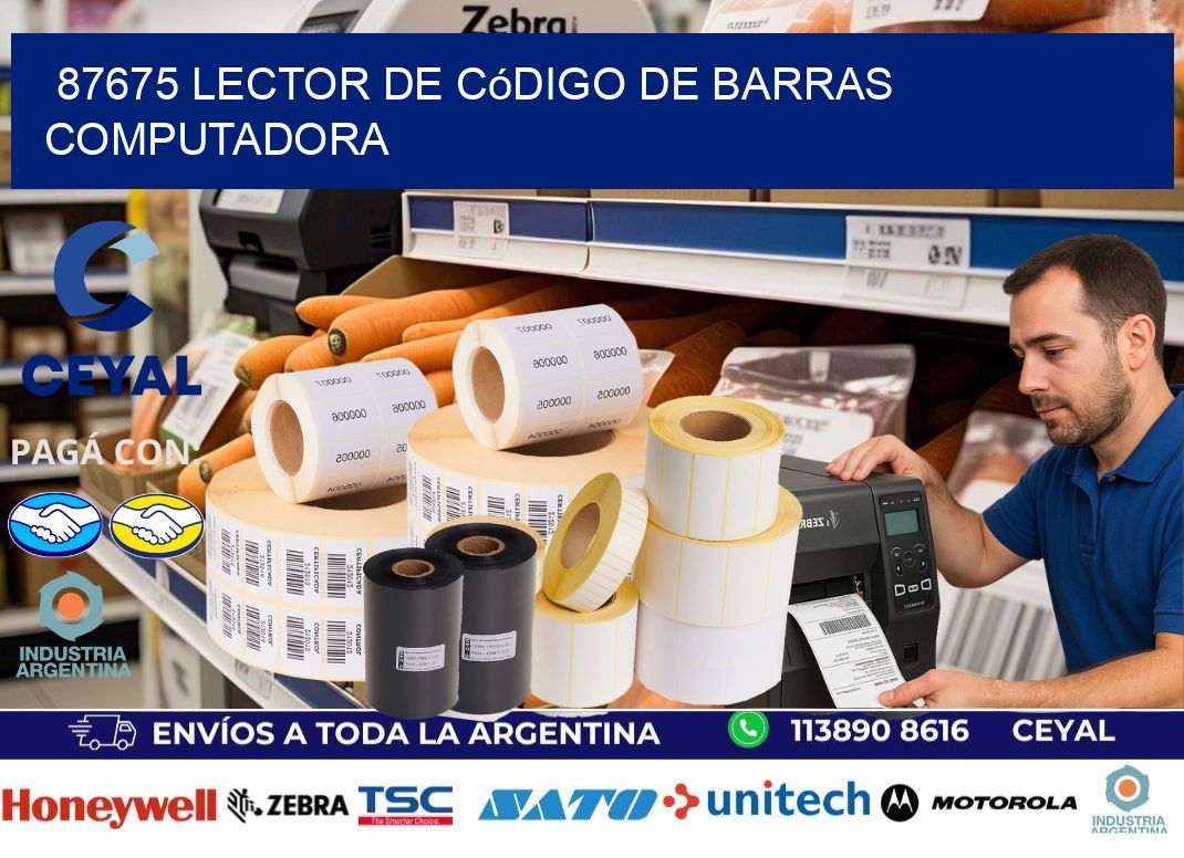 87675 Lector de código de barras computadora