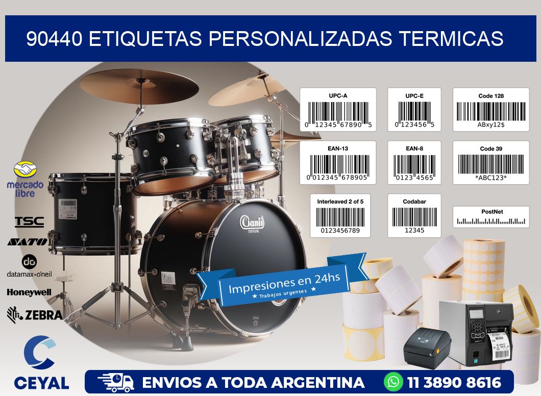 90440 Etiquetas personalizadas termicas