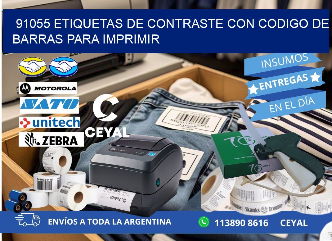 91055 etiquetas de contraste con codigo de barras para imprimir