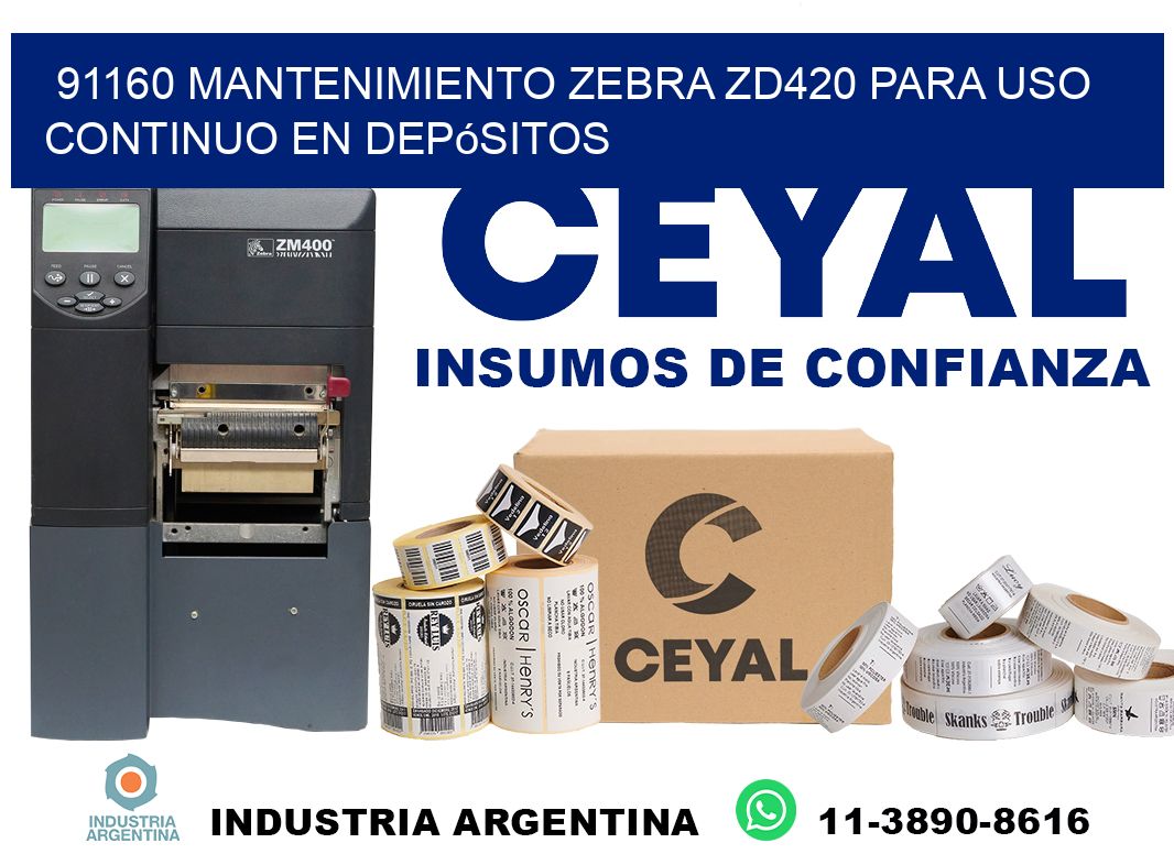 91160 mantenimiento zebra zd420 para uso continuo en depósitos
