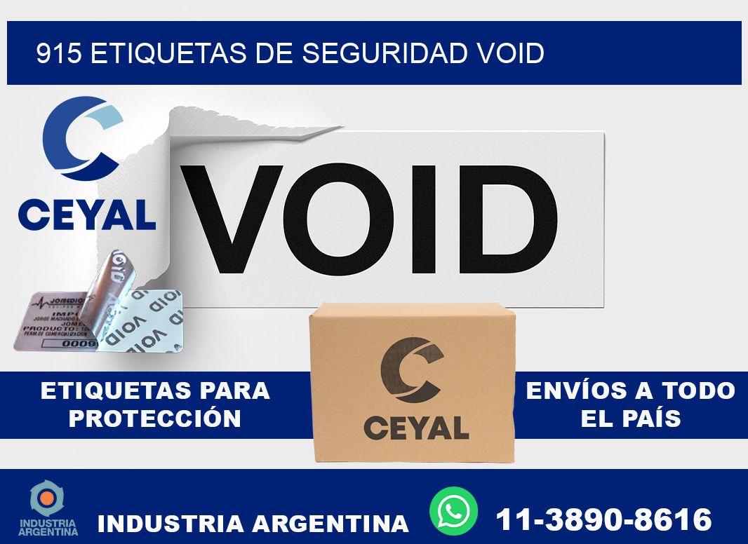 915 etiquetas de seguridad void