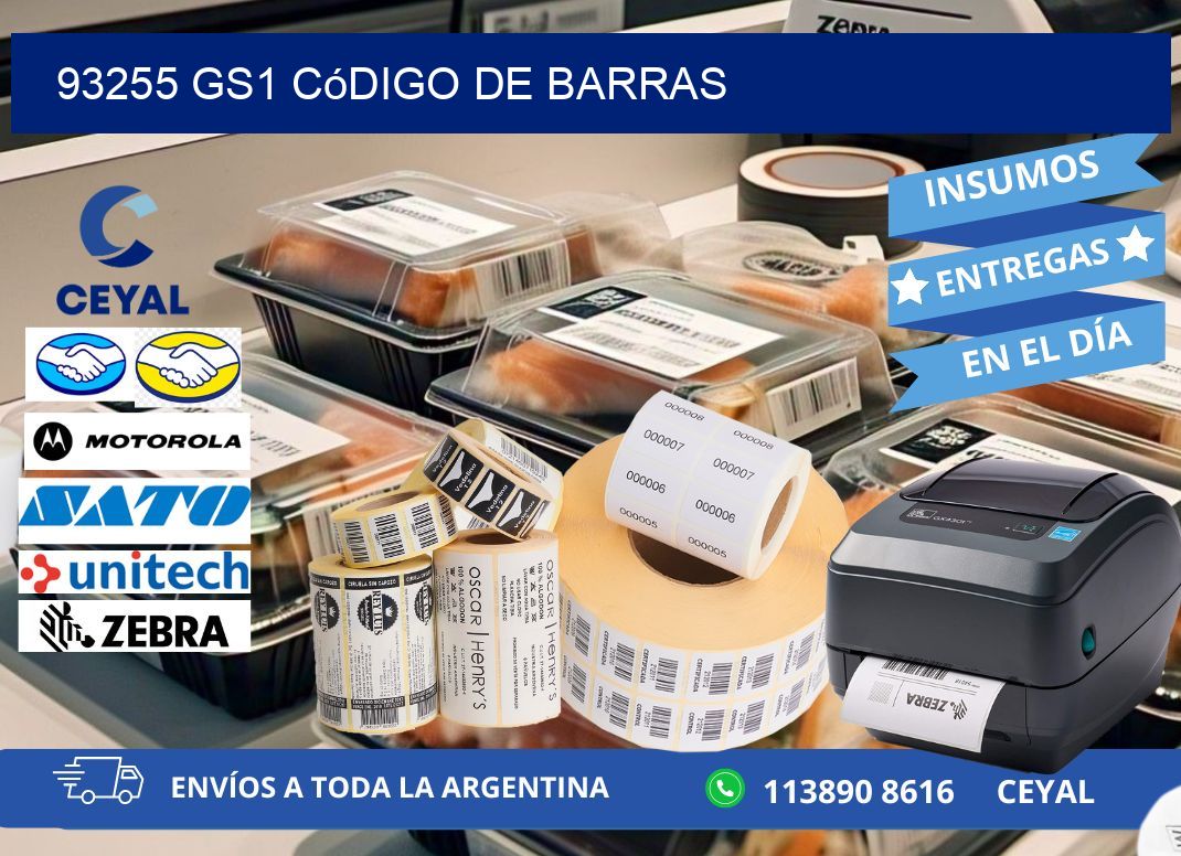 93255 GS1 código de barras