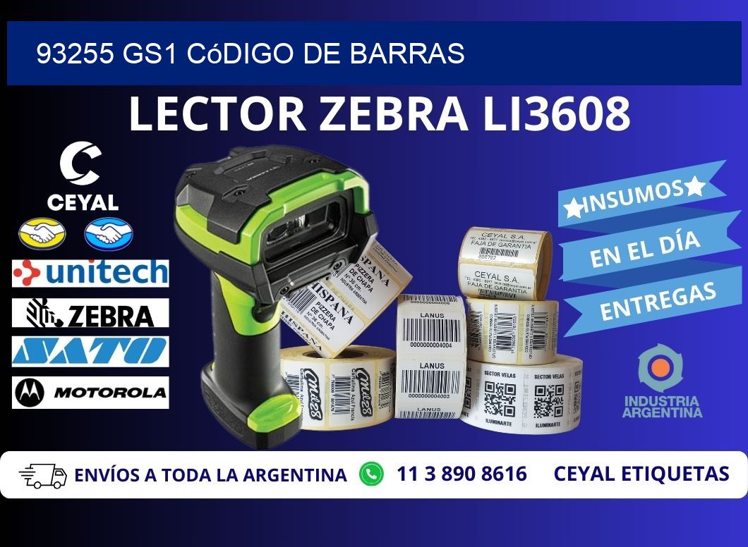 93255 GS1 código de barras