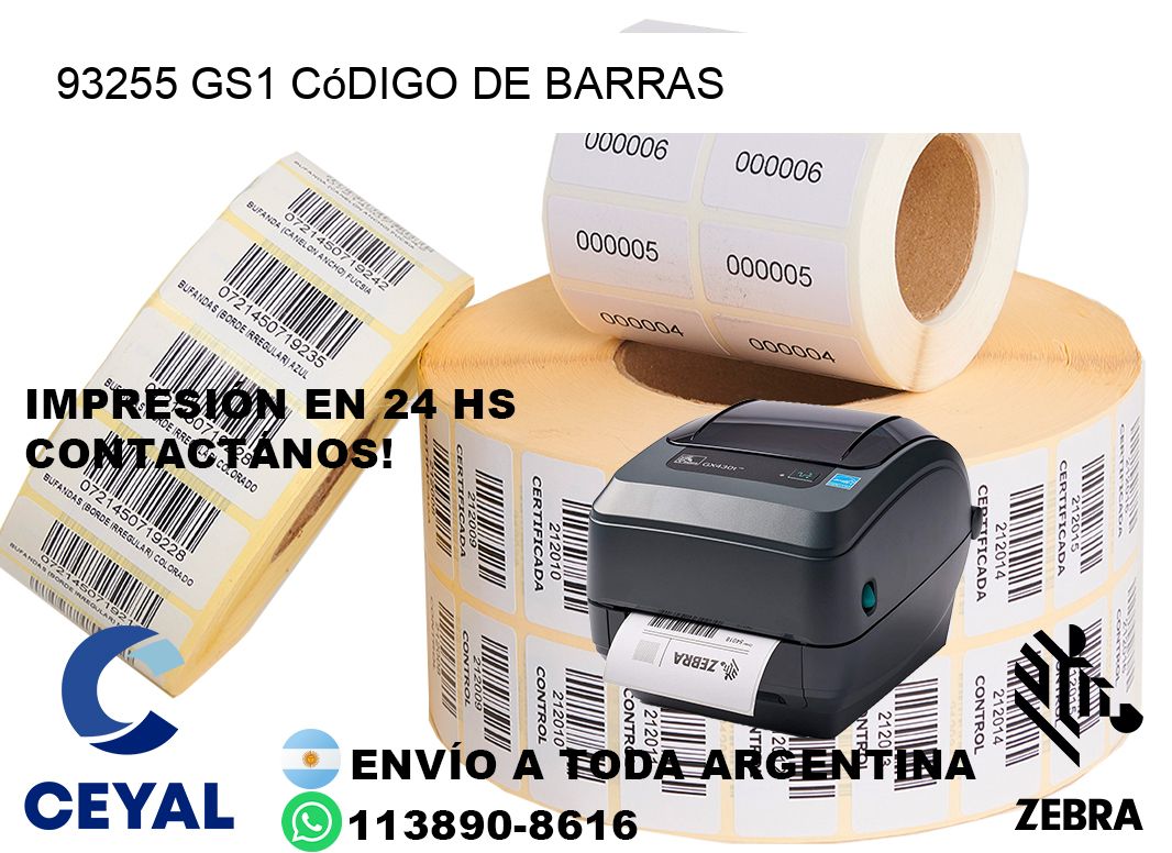 93255 GS1 código de barras