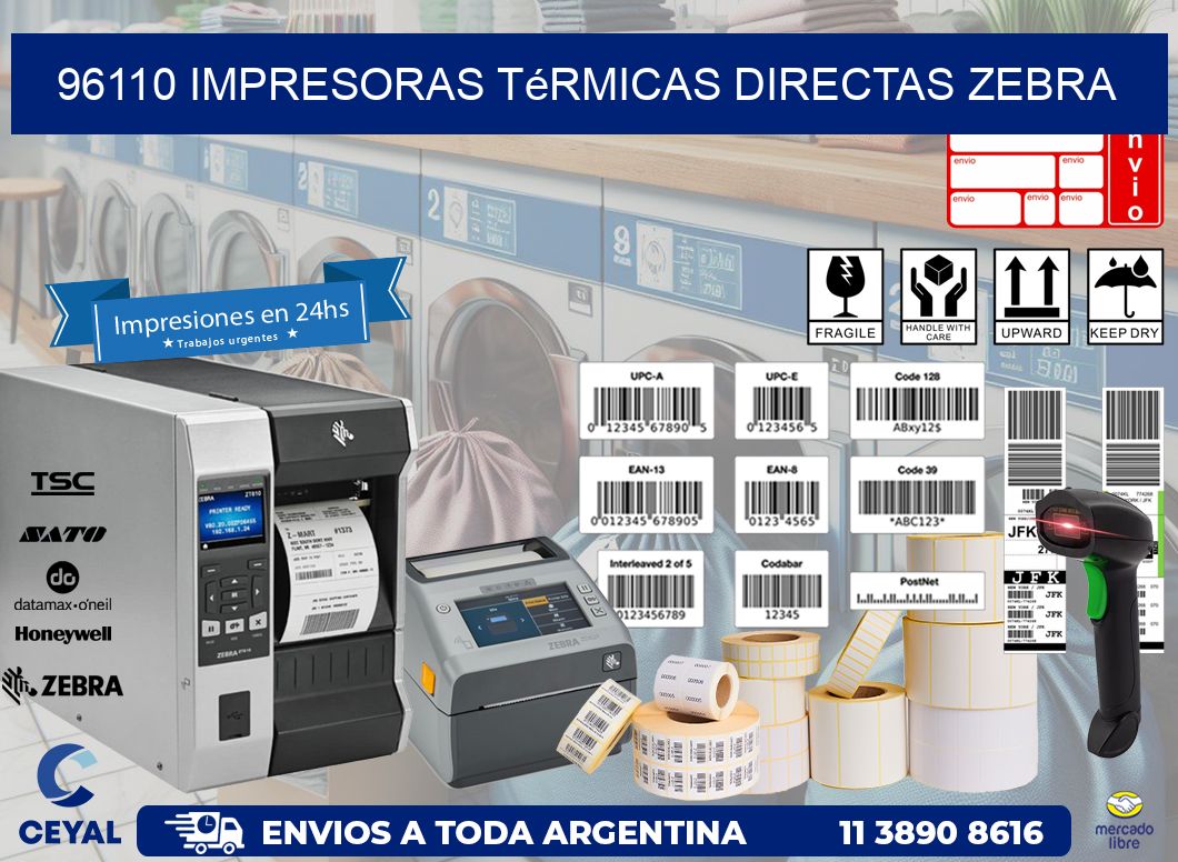 96110 impresoras térmicas directas zebra
