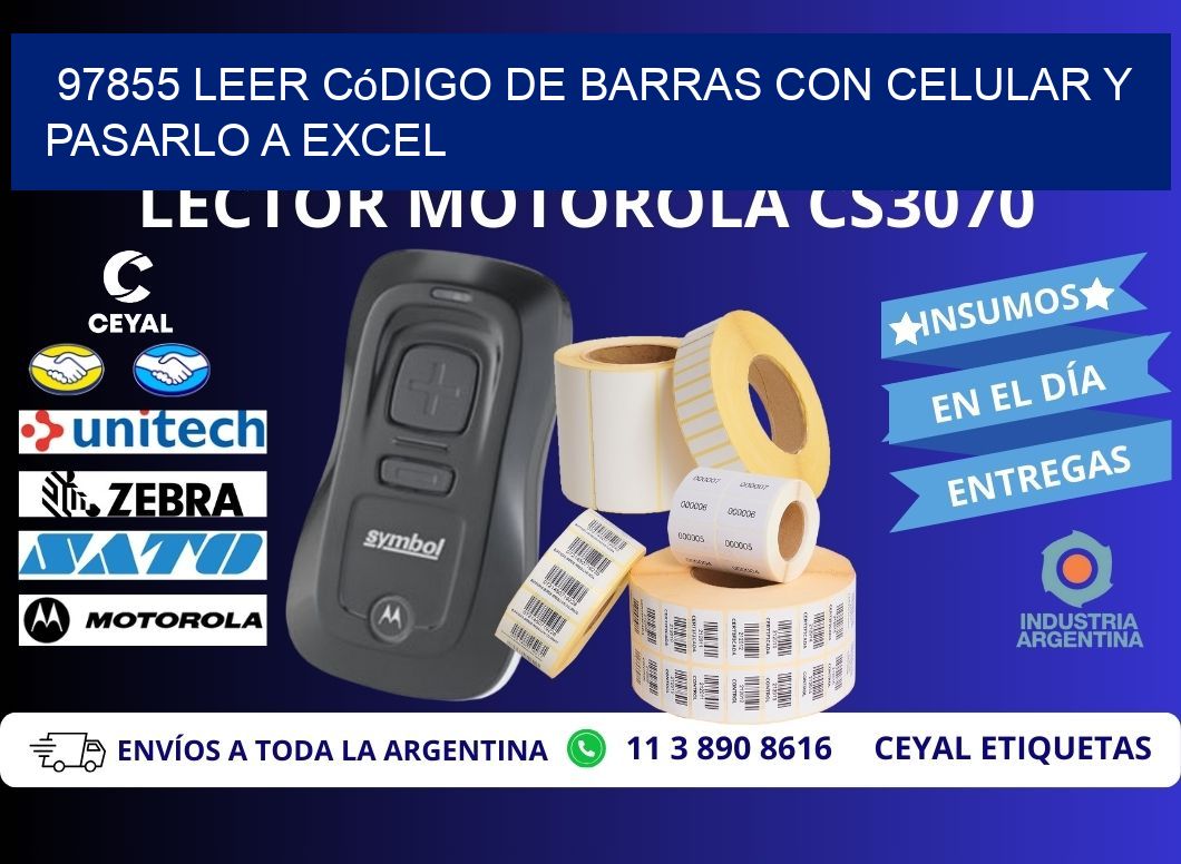 97855 Leer código de barras con celular y pasarlo a Excel