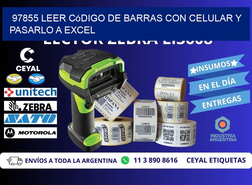 97855 Leer código de barras con celular y pasarlo a Excel