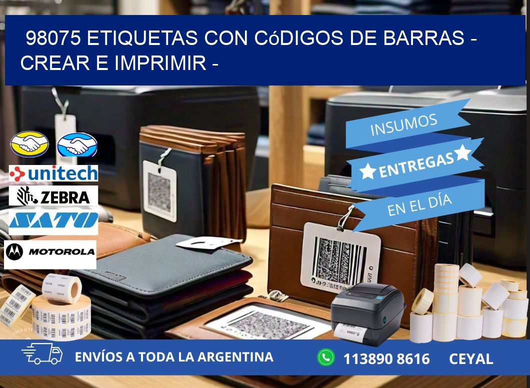 98075 etiquetas con códigos de barras – Crear e imprimir –