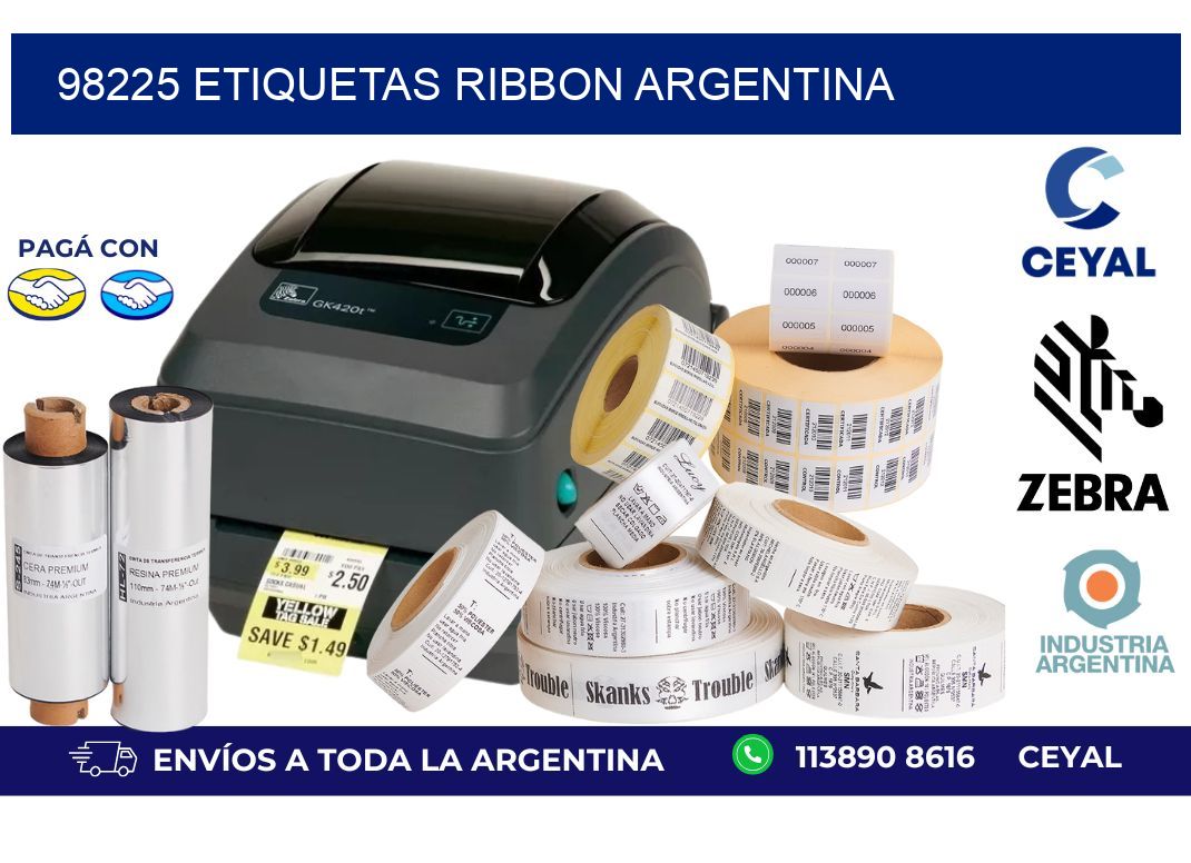 98225 etiquetas ribbon argentina