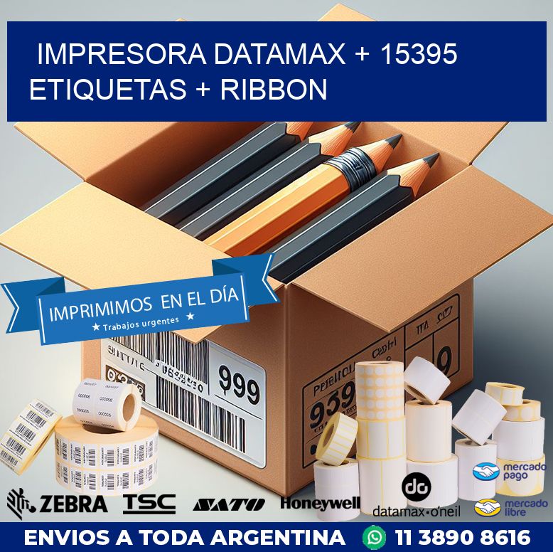 impresora DATAMAX + 15395 etiquetas + ribbon