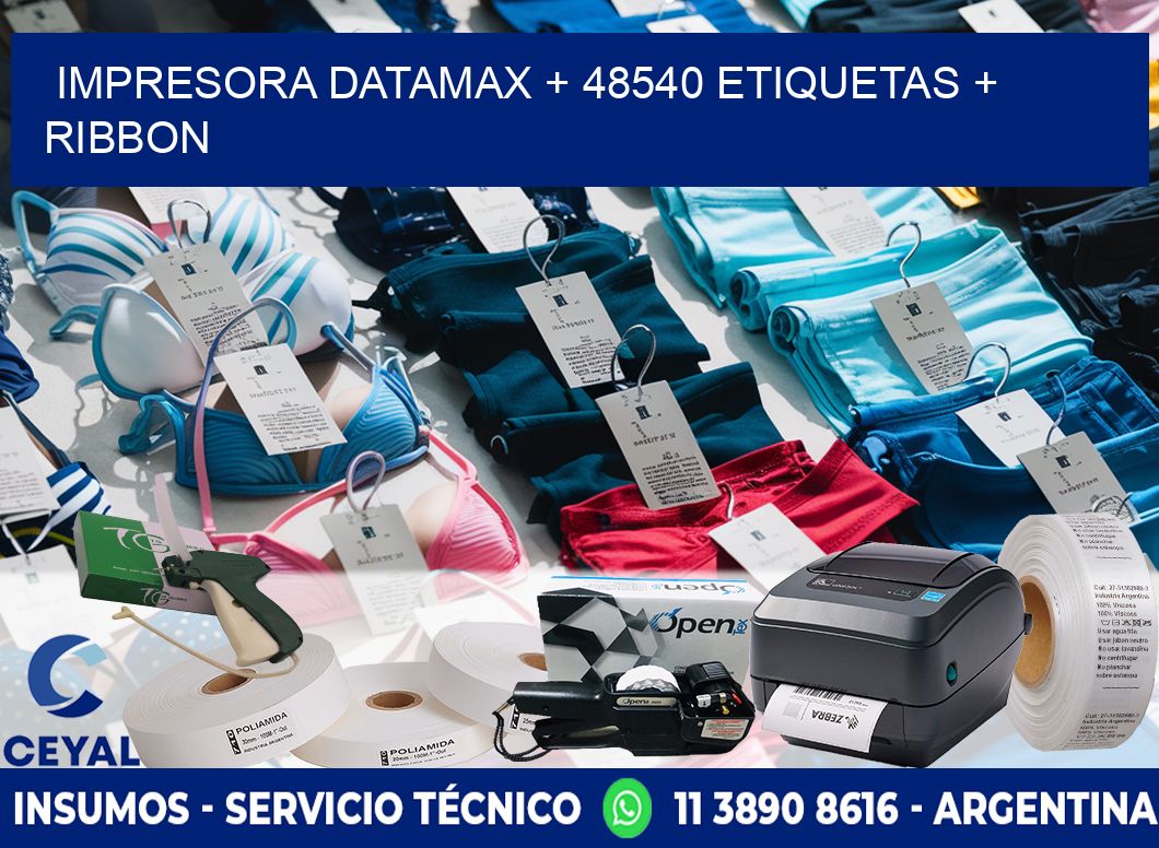 impresora DATAMAX + 48540 etiquetas + ribbon