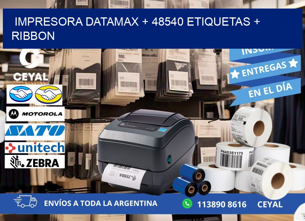 impresora DATAMAX + 48540 etiquetas + ribbon
