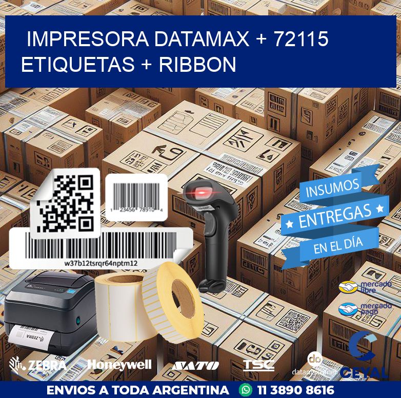 impresora DATAMAX + 72115 etiquetas + ribbon