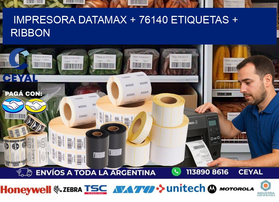 impresora DATAMAX + 76140 etiquetas + ribbon