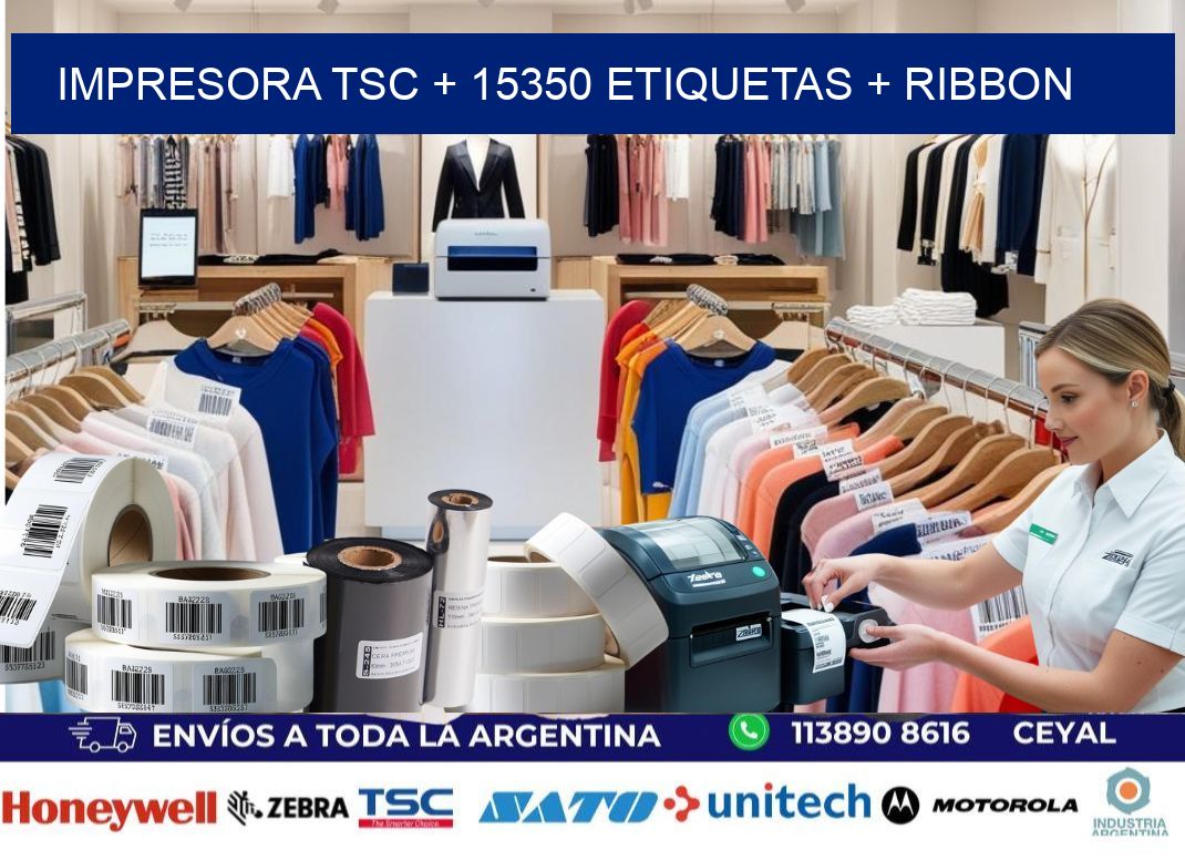 impresora TSC + 15350 etiquetas + ribbon
