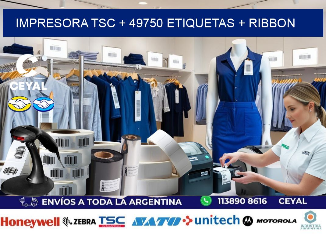 impresora TSC + 49750 etiquetas + ribbon