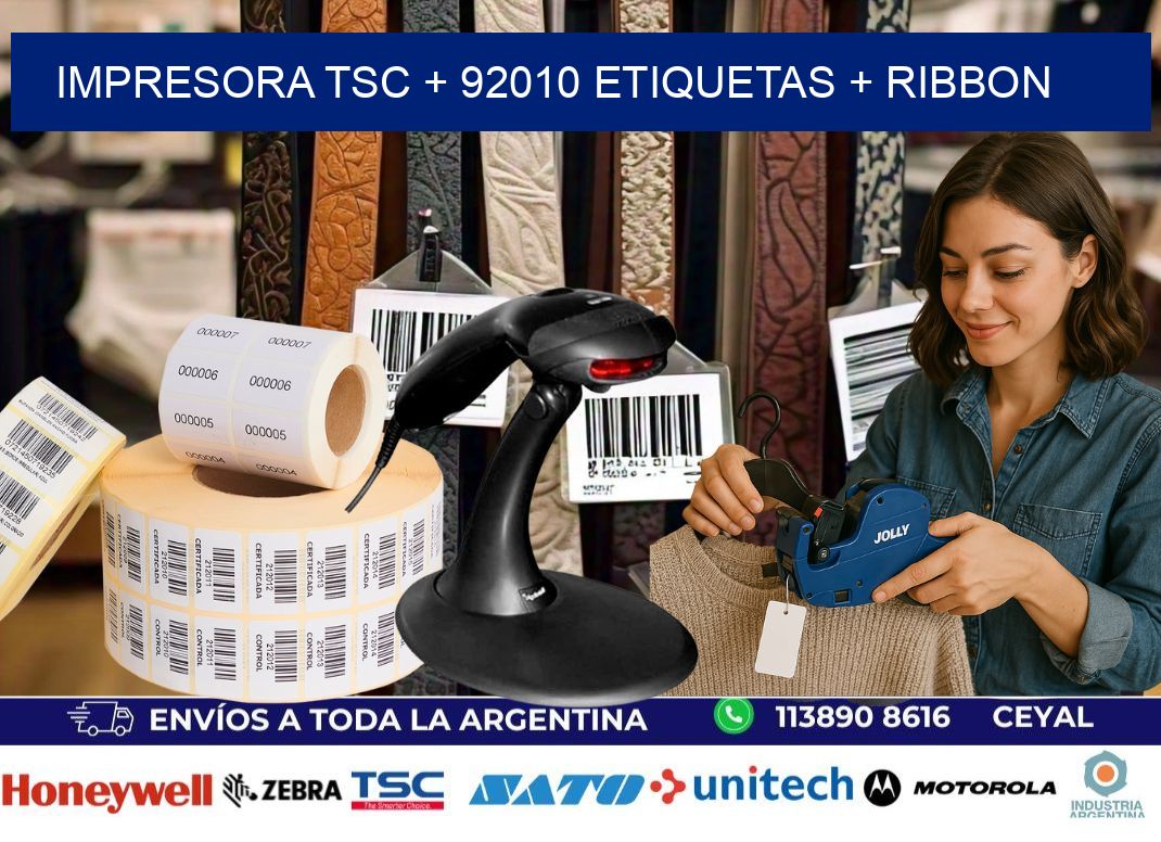 impresora TSC + 92010 etiquetas + ribbon