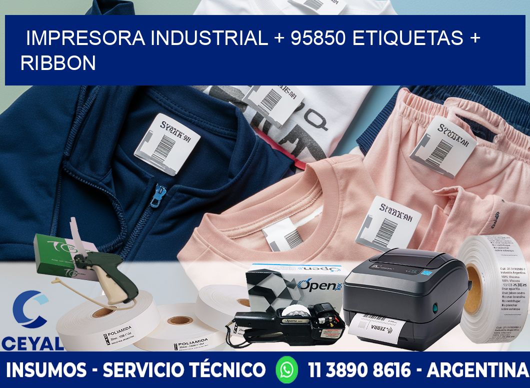 impresora industrial + 95850 etiquetas + ribbon