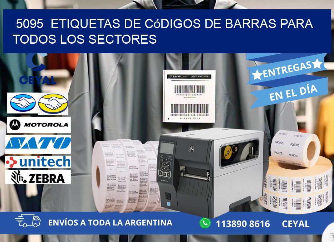 ️5095  Etiquetas de Códigos de Barras para Todos los Sectores