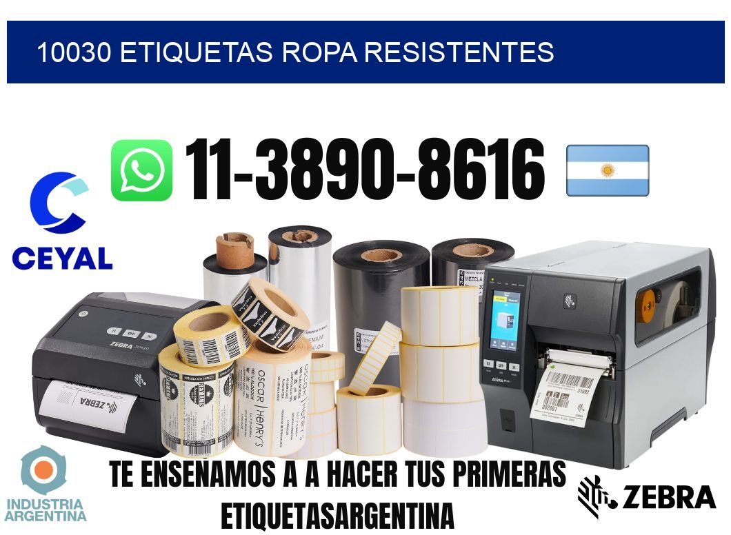 10030 Etiquetas ropa resistentes