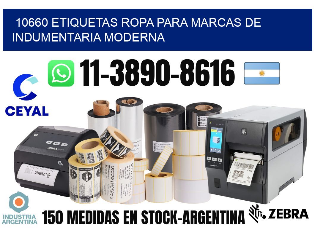 10660 Etiquetas ropa para marcas de indumentaria moderna