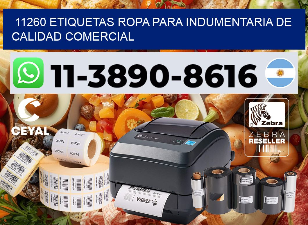 11260 Etiquetas ropa para indumentaria de calidad comercial