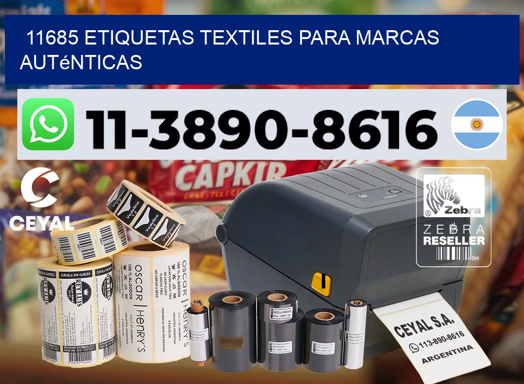 11685 Etiquetas textiles para marcas auténticas