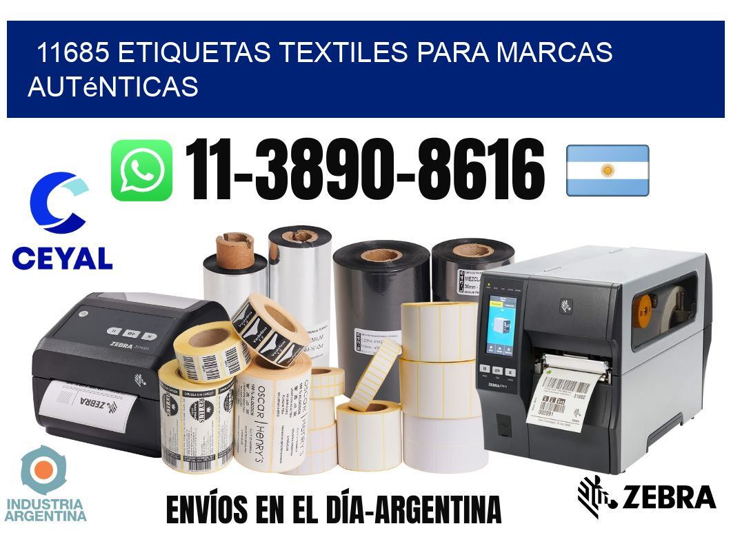 11685 Etiquetas textiles para marcas auténticas