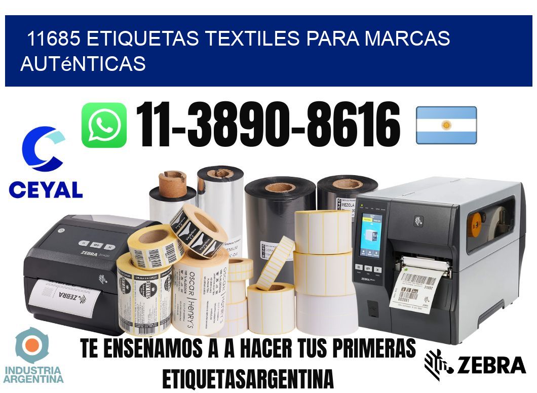 11685 Etiquetas textiles para marcas auténticas