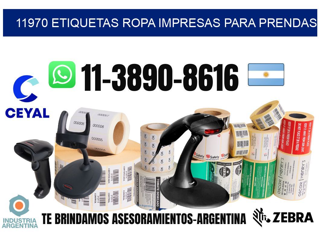 11970 Etiquetas ropa impresas para prendas