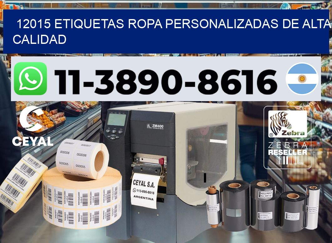 12015 Etiquetas ropa personalizadas de alta calidad