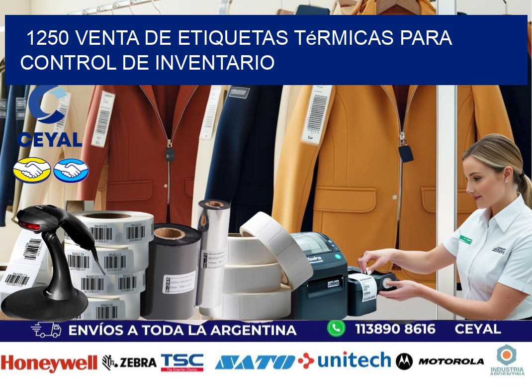 1250 venta de etiquetas térmicas para control de inventario