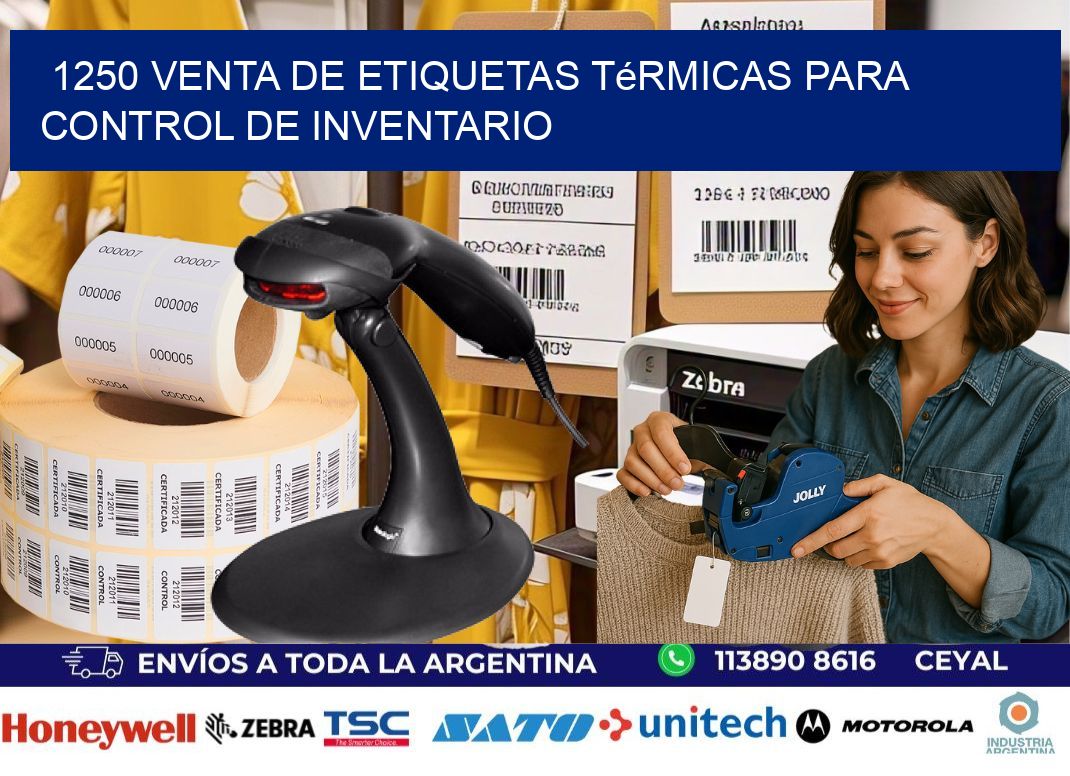 1250 venta de etiquetas térmicas para control de inventario