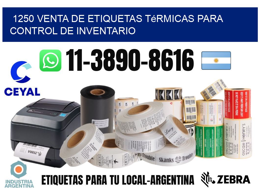 1250 venta de etiquetas térmicas para control de inventario