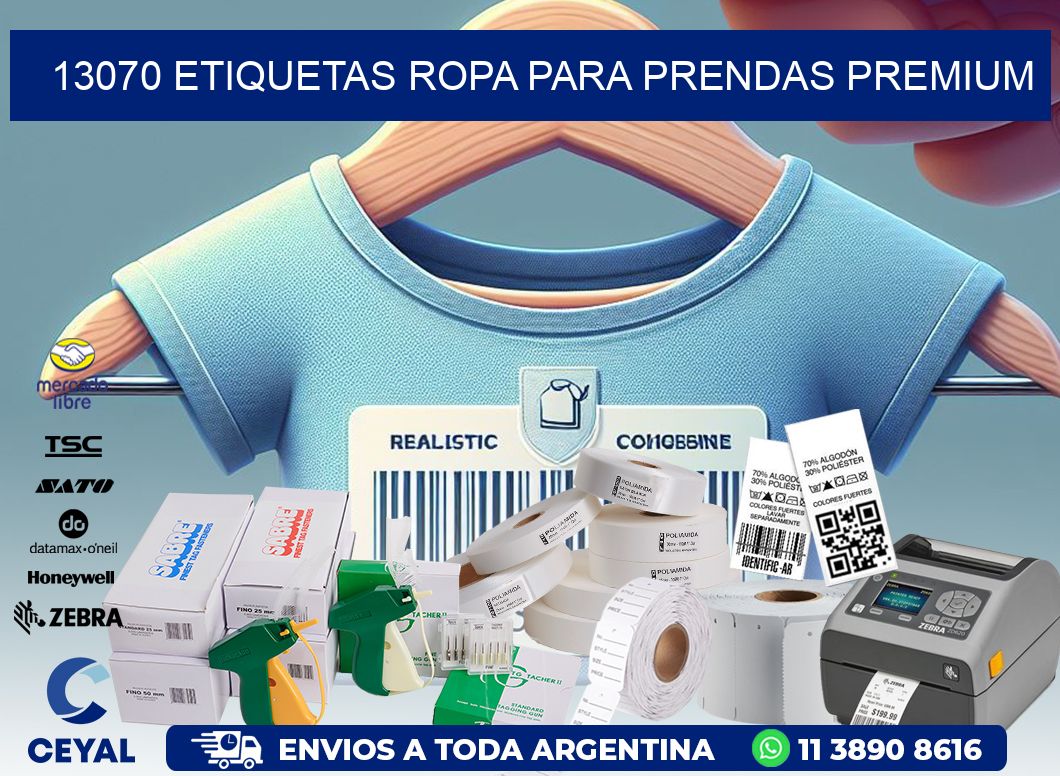 13070 Etiquetas ropa para prendas premium