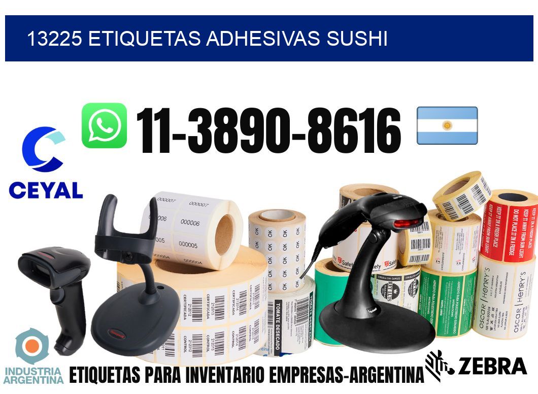 13225 etiquetas adhesivas sushi