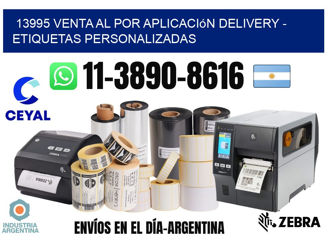 13995 Venta al Por Aplicación delivery - Etiquetas Personalizadas