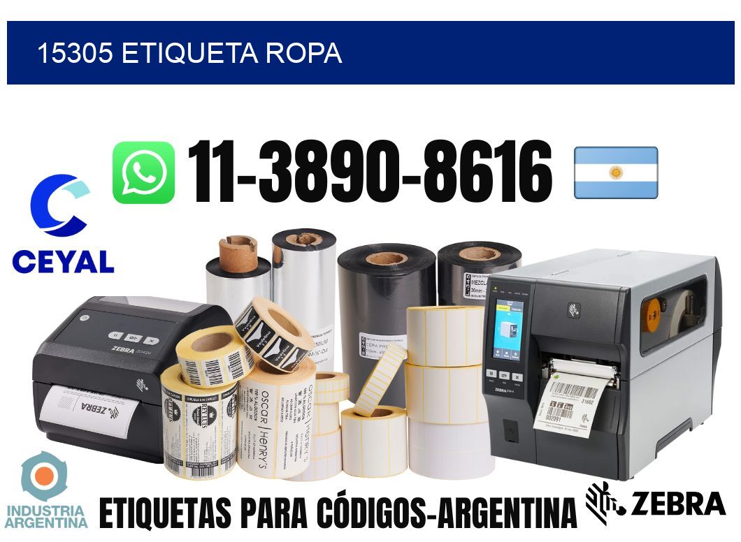 15305 etiqueta ropa